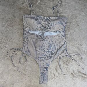 Leopard Print One Piece Swimsuit